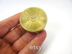 Antique solid 14k gold pill or powder box that can hang as a pendant or on a chatelaine 18.8 grams