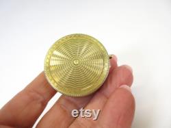 Antique solid 14k gold pill or powder box that can hang as a pendant or on a chatelaine 18.8 grams