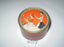 Antique three flower powder box gesichtspuder richard hudnut RARE FIND