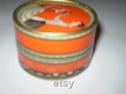 Antique three flower powder box gesichtspuder richard hudnut RARE FIND