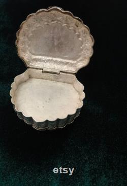 Antique unique Ottoman powder box, handmade silver filigree powder box, XIX century powder box