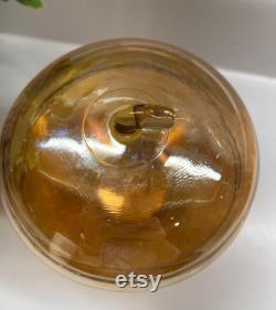 Apple Powder Box 1940s Marigold Powder Box by Jeannette Glass.Vintage Marigold Apple Powder Box.Carnival glass Apple Powder Box