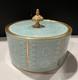 Arrigo Finzi Italy Porcelain 24K Gold Lidded Powder Vanity French Powder Box
