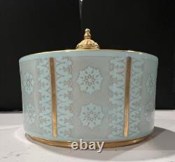 Arrigo Finzi Italy Porcelain 24K Gold Lidded Powder Vanity French Powder Box