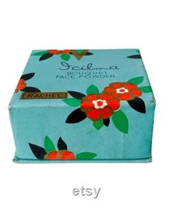 Art Deco 1940's Icilma Bouquet Face Powder Box Unused and Full
