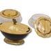 Art Deco 3pc Pyralin Celluloid Powder Trinket Jewelry Box Antique 1920's