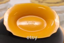 Art Deco 3pc Pyralin Celluloid Powder Trinket Jewelry Box Antique 1920's