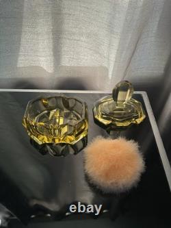 Art Deco Austrian Crystal Trinket/Powder Box MINT