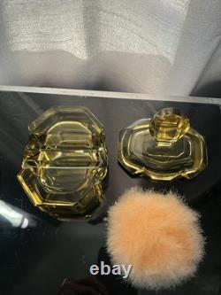 Art Deco Austrian Crystal Trinket/Powder Box MINT