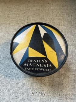 Art Deco Cosmetics Denton's Products inc New York Magnesia Face powder Round Box
