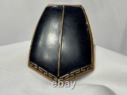 Art Deco Elgin American Compact Greek Key Design Mirrored Powder Box