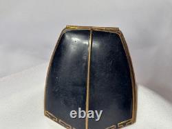 Art Deco Elgin American Compact Greek Key Design Mirrored Powder Box