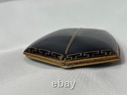 Art Deco Elgin American Compact Greek Key Design Mirrored Powder Box
