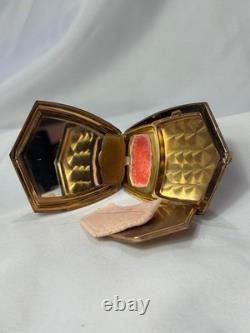 Art Deco Elgin American Compact Greek Key Design Mirrored Powder Box