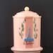 Art Deco Pink Plastic Powder Puff Holder Vanity Box Blackpool By Hengor