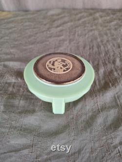 Art Deco Powder Box. Vintage Powder Box. Greek Revival Powder Box.