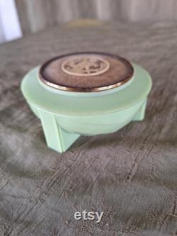 Art Deco Powder Box. Vintage Powder Box. Greek Revival Powder Box.