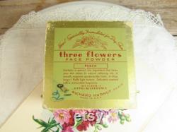 Art Deco Richard Hudnut Three Flowers Face Powder Box