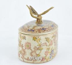 Art Deco Style Box Jewelry Figurine Powder Box Dragonfly Wildlife Art Nouveau St