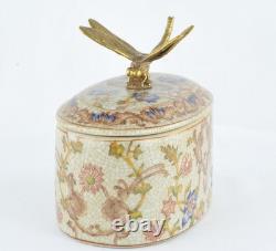 Art Deco Style Box Jewelry Figurine Powder Box Dragonfly Wildlife Art Nouveau St