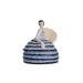 Art Deco porcelain blue crinoline Lady powder jar trinket box fan
