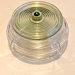 Art Deco round glass powder box with pale green glass lid