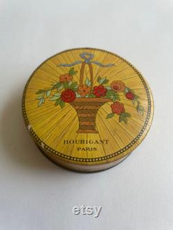Art Deco style Houbigant Paris, empty Powder box, trinket gifts