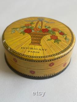 Art Deco style Houbigant Paris, empty Powder box, trinket gifts