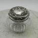 Art Nouveau Sterling Silver and Cut Glass Repousse Powder Jar