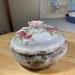Austria Prussia Germany Lidded Powder Jar Trinket Dish Vintage 5-1 8 D x 3-1 4 T