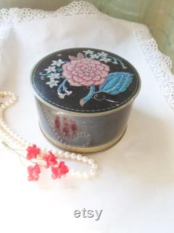 Avon Metal Dusting Powder Box, Avon Jasmine Body Powder Can, Empty Powder Tin with Puff, 40s