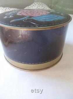 Avon Metal Dusting Powder Box, Avon Jasmine Body Powder Can, Empty Powder Tin with Puff, 40s