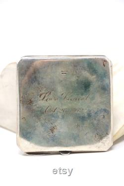 BIRKS sterling silver Vanity box, powder box, FBL Marked Silver Mirror Compact Box
