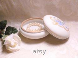 Bawo And Dotter Elite S M Limoges France Bisque Porcelain Handpainted Powder Box Floral Design Gold Detail Always FREE Domestic SHIPPING