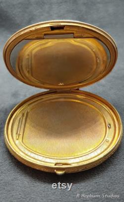 Beautiful Mother of Pearl 1940s Bliss Brothers Compact