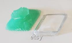 Beautiful Vintage New Martinsville Jadeite Jadite Glass Vanity Puff Box Powder Jade-ite Uranium Hard to Find