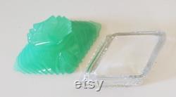 Beautiful Vintage New Martinsville Jadeite Jadite Glass Vanity Puff Box Powder Jade-ite Uranium Hard to Find