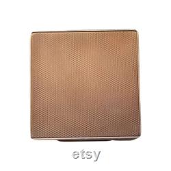 Beautiful Vintage Sterling Silver Compact Powder Case, England, 1920s-1930s