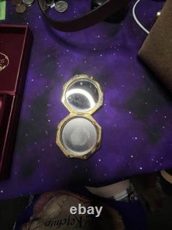 Besame Limited Edition Signature Powder Compact Gold with Original Box