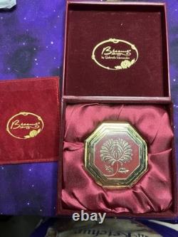 Besame Limited Edition Signature Powder Compact Gold with Original Box