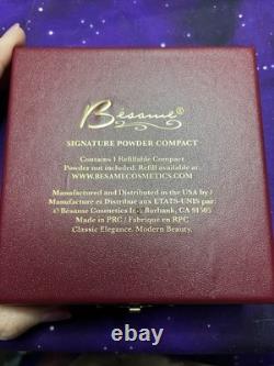 Besame Limited Edition Signature Powder Compact Gold with Original Box