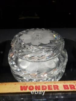 Big 8 Trinket Collar Vanity Jar Box American Brilliant Period Cut Glass Crystal