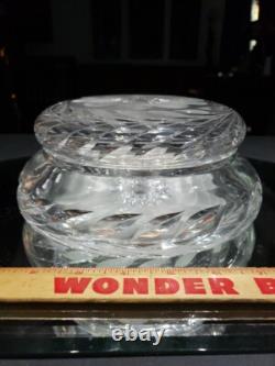 Big 8 Trinket Collar Vanity Jar Box American Brilliant Period Cut Glass Crystal Big 8 Trinket Collar Vanity Jar Box American Brilliant Period Cut Glass Crystal