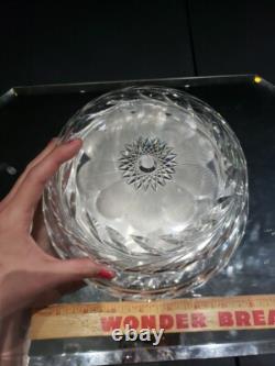 Big 8 Trinket Collar Vanity Jar Box American Brilliant Period Cut Glass Crystal