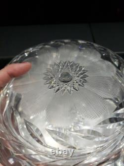 Big 8 Trinket Collar Vanity Jar Box American Brilliant Period Cut Glass Crystal