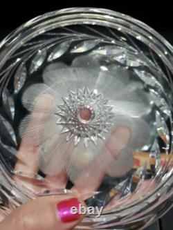 Big 8 Trinket Collar Vanity Jar Box American Brilliant Period Cut Glass Crystal