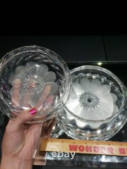 Big 8 Trinket Collar Vanity Jar Box American Brilliant Period Cut Glass Crystal