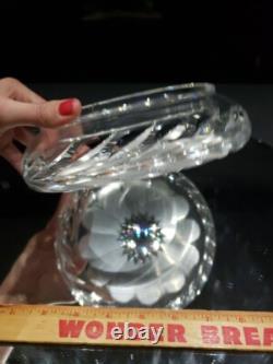 Big 8 Trinket Collar Vanity Jar Box American Brilliant Period Cut Glass Crystal
