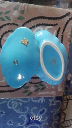 Blue Soap Box, French Porcelain Soap Box, Bar of Soap Box, colors of nature in spring, easter, st patrick's day