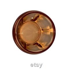 Cambridge Glass Amber Powder Jar Trinket Bowl